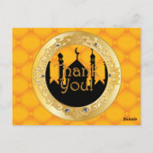 Arabische thema bedankkaarten briefkaart (Achterkant)