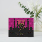 Arabische thema bedankkaarten briefkaart (Staand voorkant)