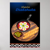 Arabische traditionele maaltijd Shakshuka Wall Art Poster (Voorkant)