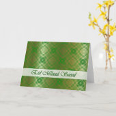 Arabische Verjaardag Groene Mozaïek op Goud Wenska Kaart (Gele Bloem)