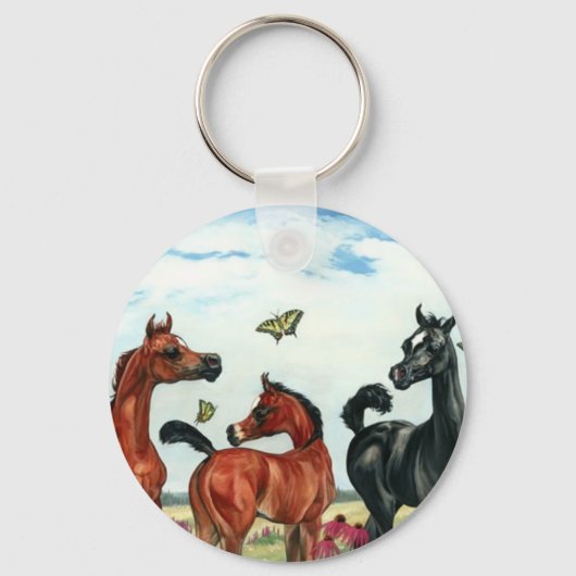 arabische veulen in de zomer sleutelhanger (Voorkant)