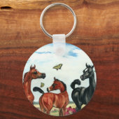 arabische veulen in de zomer sleutelhanger (Voorkant)