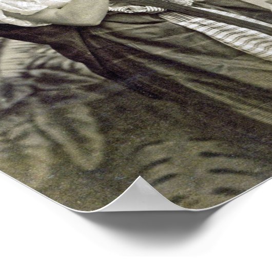 Arabische vrouw, danseres, poster (Hoek)