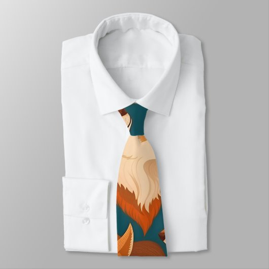 Arabische Wolf Mozaïek Kleurrijk Aangepast Patroon Stropdas (Gebonden)