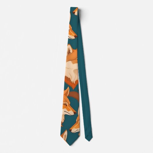 Arabische Wolf Mozaïek Kleurrijk Aangepast Patroon Stropdas (Voorkant)