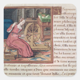 Arachne uit "Vie des Femmes Celebres" Vierkante Sticker