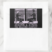 Arachne vs. Athena Rechthoekige Sticker (Tas)