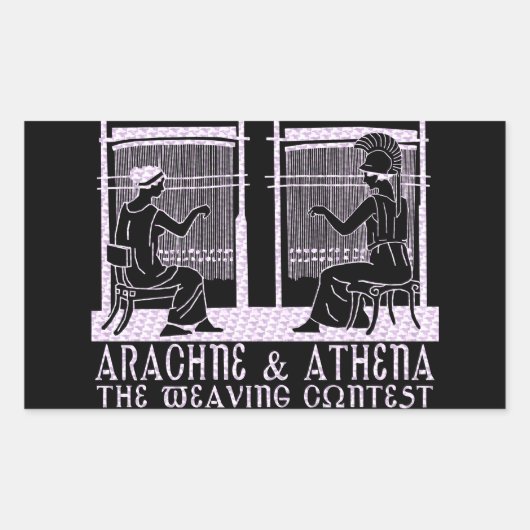 Arachne vs. Athena Rechthoekige Sticker (Voorkant)