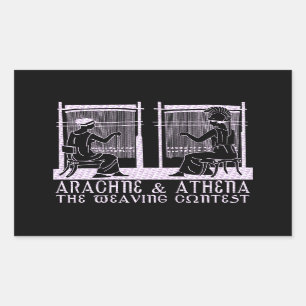 Arachne vs. Athena Rechthoekige Sticker
