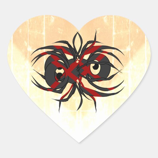 Arachnid van de wanhoop hart sticker (Voorkant)