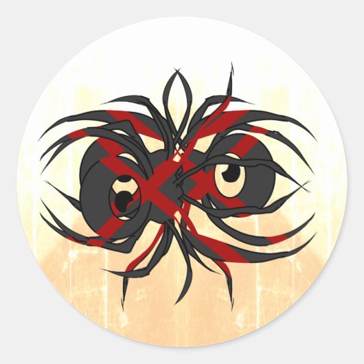 Arachnid van de wanhoop ronde sticker (Voorkant)