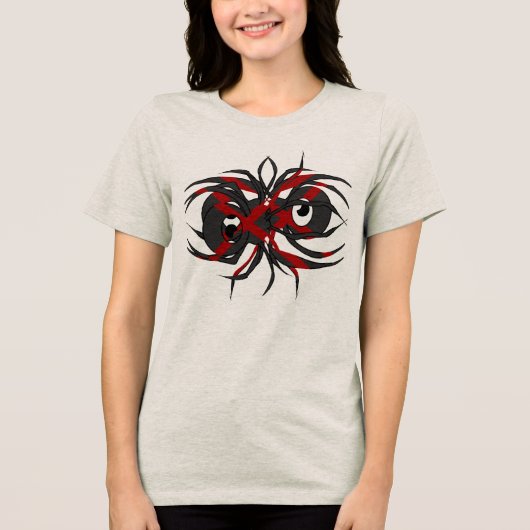 Arachnid van de wanhoop Tri-Blend shirt (Voorkant)