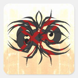 Arachnid van de wanhoop vierkante sticker