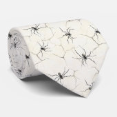 Arachnid Whispers – Halloween Minimalisme Stropdas (Opgerold)