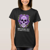 Arachnoiditis Awareness Graphic Flower Skull Aware T-shirt (Voorkant)