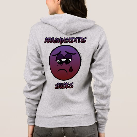 ARACHNOIDITIS SUCKS HOODIE (Achterkant)