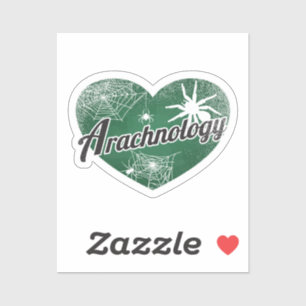 Arachnologie Retro Heart Blackboard Love Sticker