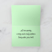 Arachnophilia Nachtmerrie Grappige Halloween Kaart (Binnen)