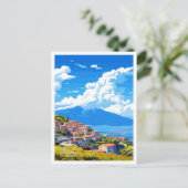 Arachova Griekenland Kunst Reizen  illustratie Briefkaart (Staand voorkant)