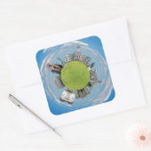 Arad City roemenië kleine planetaire boog Vierkante Sticker (Envelop)