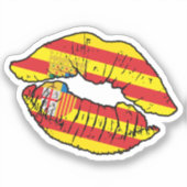 Aragon Aragonese lippenstift liefde vlag Sticker (Voorkant)