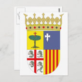 Aragón Coat of Arms Officiële Spanje Symbol Herald Briefkaart (Voorkant / Achterkant)