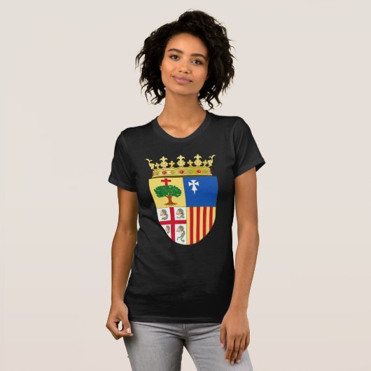 Aragon Coat of Arms (Spanje) T-shirt (Voorkant volledig)