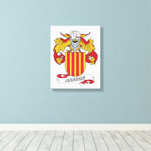 Aragon Family Crest Canvas Afdruk (Insitu (Houten vloer))