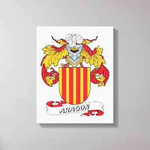 Aragon Family Crest Canvas Afdruk