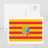 Aragon Flag Briefkaart (Voorkant / Achterkant)