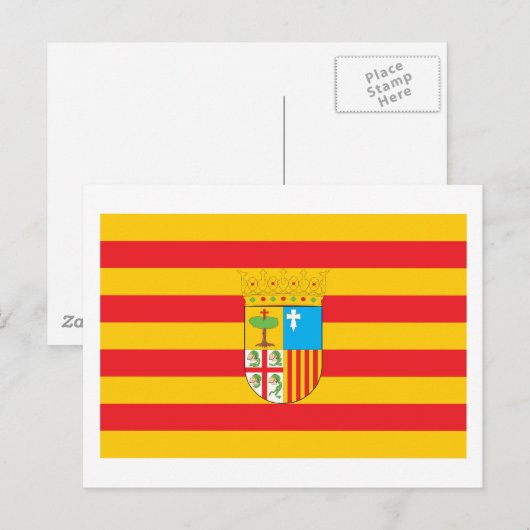 Aragon Flag Briefkaart (Voorkant / Achterkant)