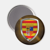 Aragón Metallic Emblem Magneet (Voorkant / Achterkant)
