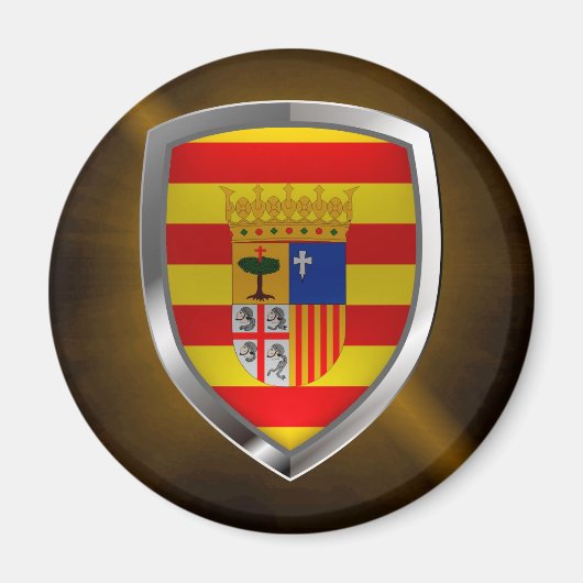 Aragón Metallic Emblem Magneet (Voorkant)