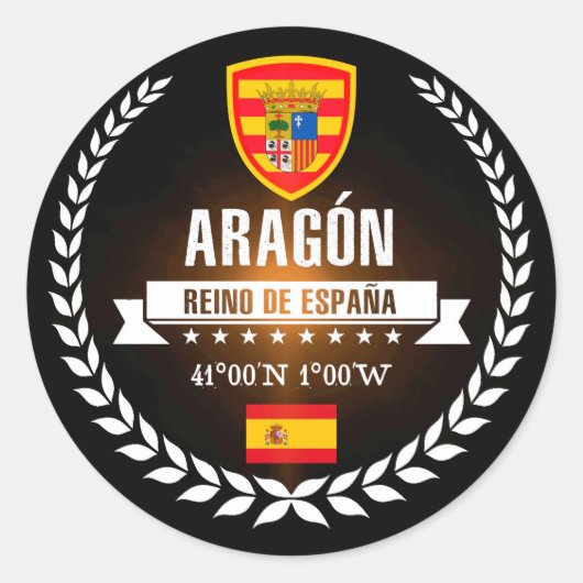 Aragón Ronde Sticker (Voorkant)