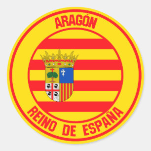 Aragón Round Emblem Ronde Sticker