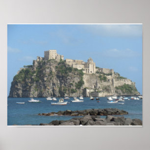 Aragonese Castle, Ischia, Italië Poster