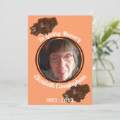 Aragonite Crystal Memory Gedicht Foto Memorial Kaa Kaart (Staand voorkant)