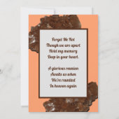 Aragonite Crystal Memory Gedicht Foto Memorial Kaa Kaart (Achterkant)