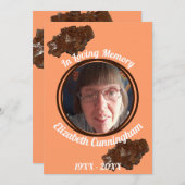 Aragonite Crystal Memory Gedicht Foto Memorial Kaa Kaart (Voorkant / Achterkant)