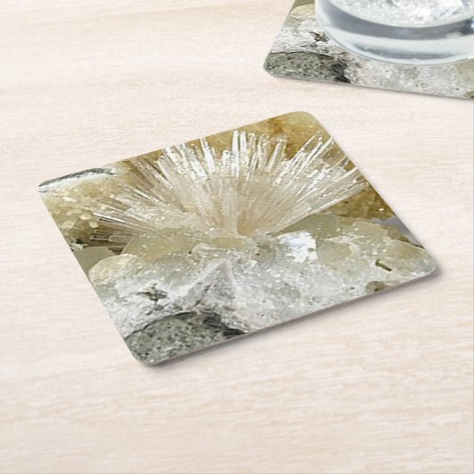 Aragonite en Quartz Kartonnen Onderzetters (Schuin)