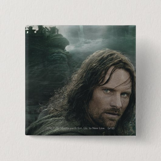 Aragorn en Ringwraiths Vierkante Button 5,1 Cm (Voorkant)