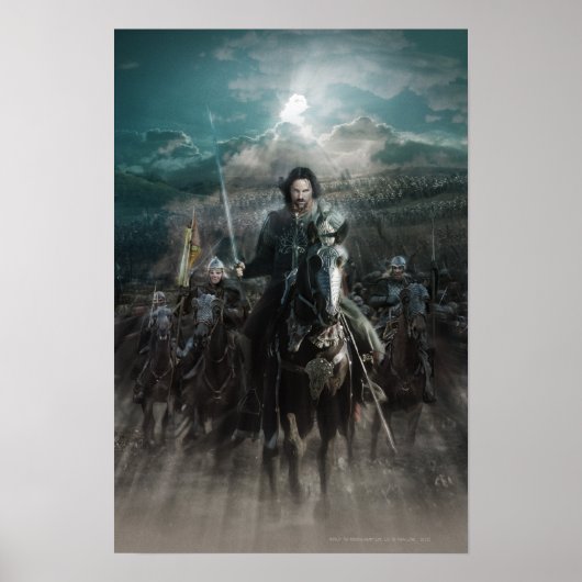 Aragorn Leading on Horse Poster (Voorkant)