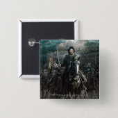 Aragorn Leading on Horse Vierkante Button 5,1 Cm (Voorkant /achterkant)