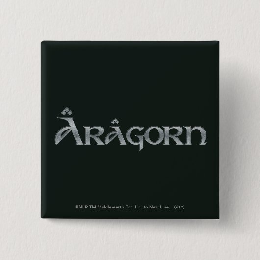 Aragorn logo vierkante button 5,1 cm (Voorkant)
