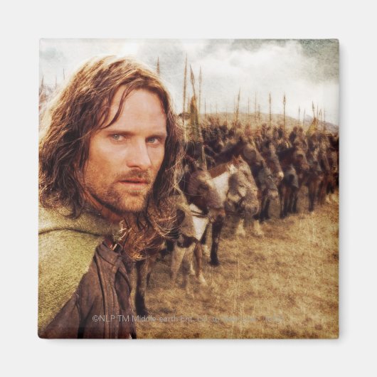 Aragorn Plus Line of Horses Magneet (Voorkant)