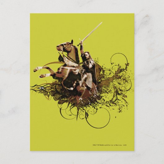 Aragorn Riding a Horse Vector Collage Briefkaart (Voorkant)