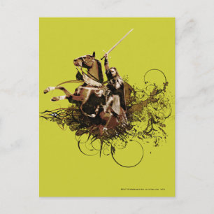 Aragorn Riding a Horse Vector Collage Briefkaart
