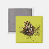 Aragorn Riding a Horse Vector Collage Magneet (Voorkant / Achterkant)