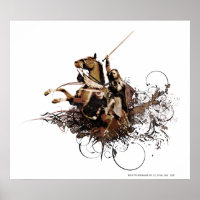 Aragorn Riding a Horse Vector Collage