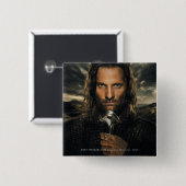 Aragorn Sword Down Vierkante Button 5,1 Cm (Voorkant /achterkant)